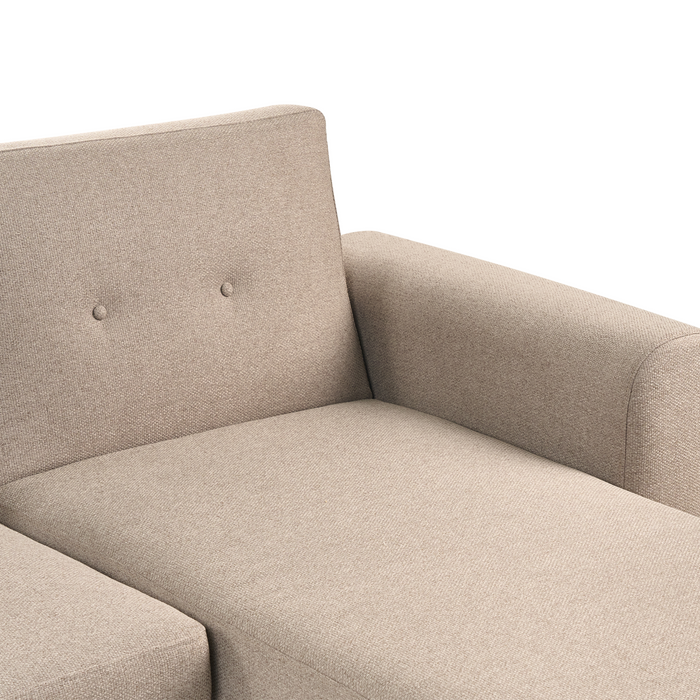 Beliani - KAARINA - Hoekbank - Lichtbruin - Linkszijdig - Polyester