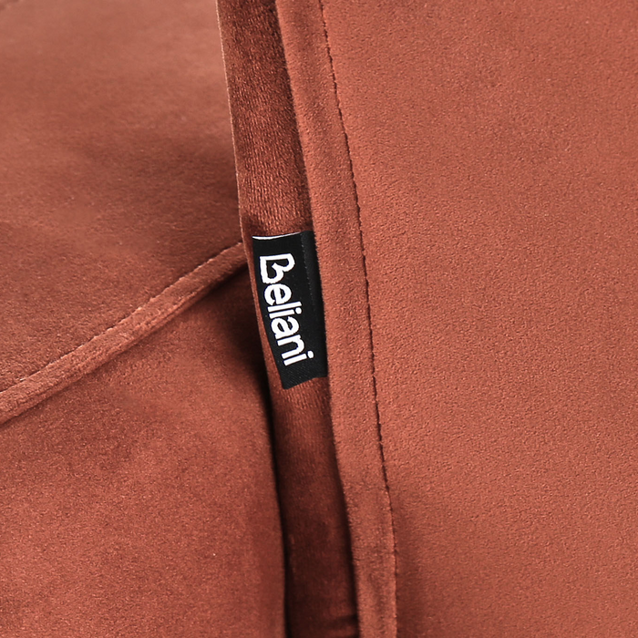 Beliani - ALNES - Hoekbank u-vorm - Lichtrood - Polyester