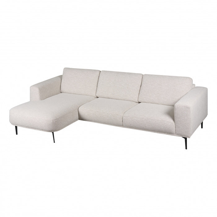 Hoekbank Fame - Beige - Textiel - 289x85x159cm (BxHxD)