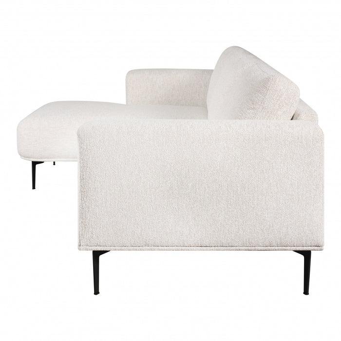 Hoekbank Fame - Beige - Textiel - 289x85x159cm (BxHxD)