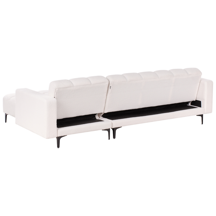 Beliani - ALNES - Hoekbank - Wit - Linkszijdig - Polyester