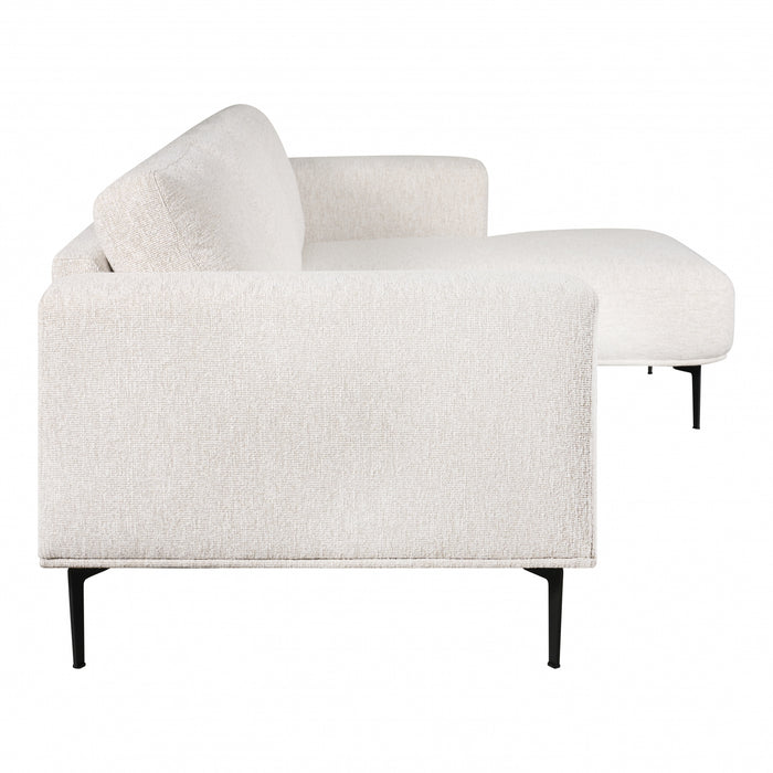 Hoekbank Fame - Beige - Textiel - 289x85x159cm (BxHxD)