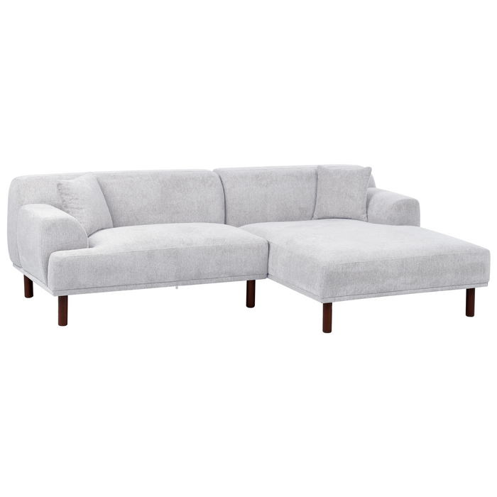 Beliani - HOLT - Hoekbank - Lichtgrijs - Linkszijdig - Polyester