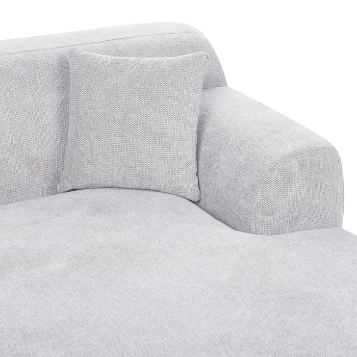 Beliani - HOLT - Hoekbank - Lichtgrijs - Linkszijdig - Polyester