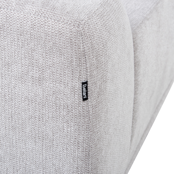 Beliani - HOLT - Hoekbank - Lichtgrijs - Linkszijdig - Polyester