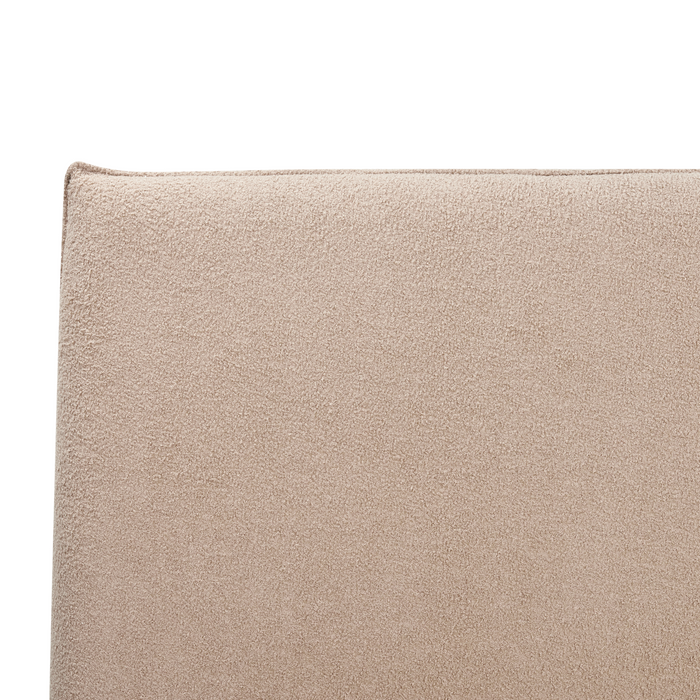 Beliani - LAVAUR - Tweepersoonsbed - Taupe - 180 x 200 cm - Bouclé