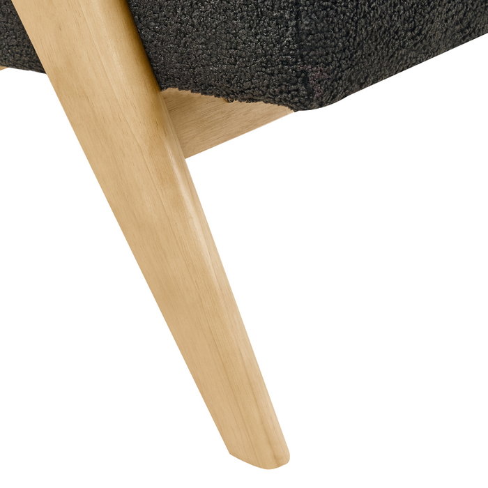 Beliani - TAMRE - Tweezitsbank - Zwart|Lichtbruin - Bouclé