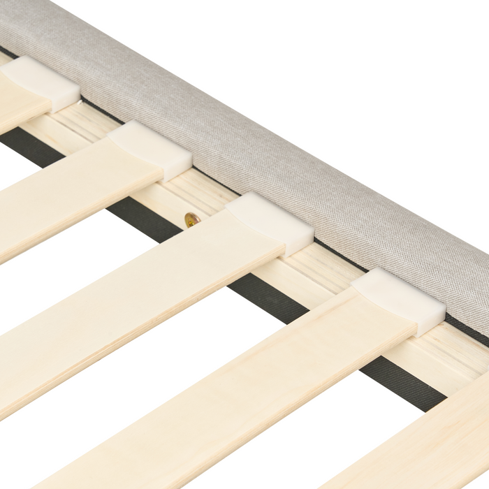 Beliani-SOULISSE-Tweepersoonsbed-Beige-160 x 200 cm-Polyester