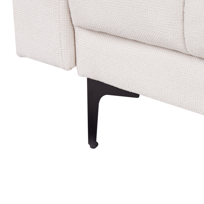 Beliani - ALNES - Hoekbank 6-zits - Gebroken wit - Polyester