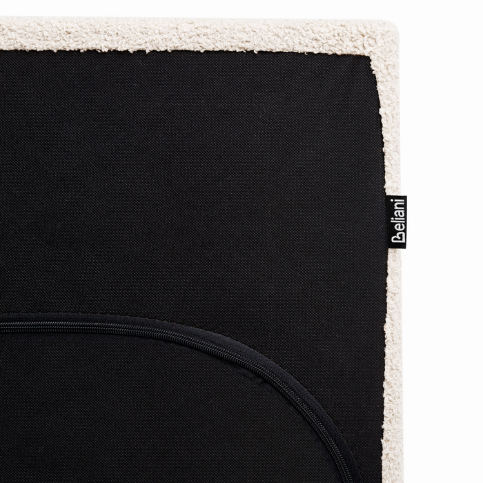 Beliani - ALBI - Tweepersoonsbed - Off-white - 140 x 200 cm - Bouclé