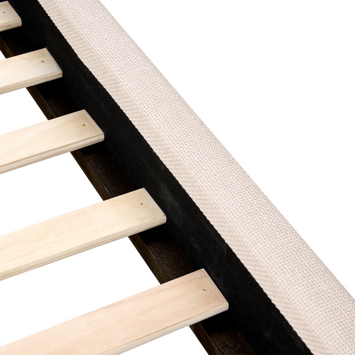 Beliani-VAUCLUSE-Tweepersoonsbed-Lichtbeige-180 x 200 cm-Polyester