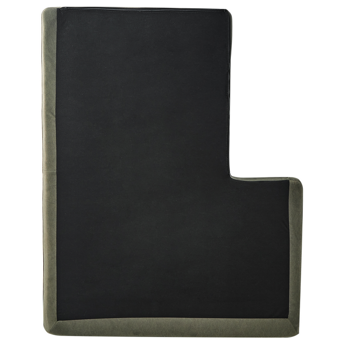 Beliani - KIRUNA - Hoekbank - Donkergroen - Rechterzijde - Fluweel