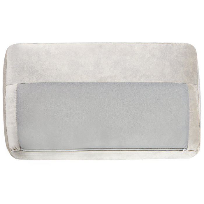 Beliani - KIRUNA - Hoekbank - Lichtbeige - Rechterzijde - Fluweel