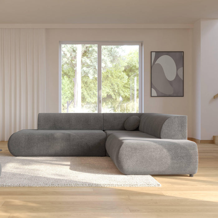 by fonQ Wisp Hoekbank Links/Rechts met Slaapfunctie - Chenille - Antraciet