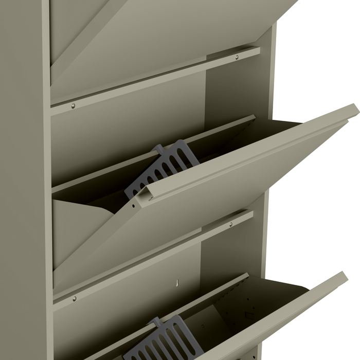 by fonQ Klip Schoenenkast - 3 Vakken - Taupe