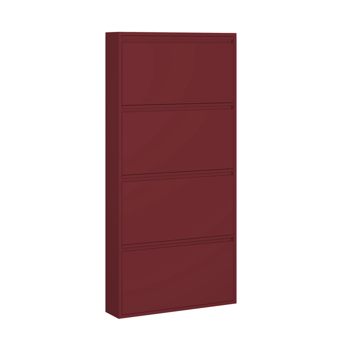 by fonQ Klip Schoenenkast - 4 Vakken - Bordeaux