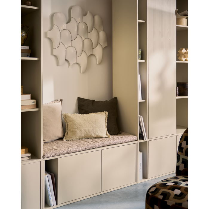 vtwonen Settle Down Tv-Meubel|Bankje Incl. Kussen - Grenen - Dust