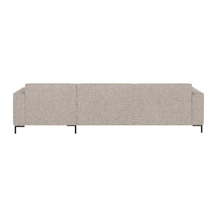 by fonQ Loft Hoekbank met Chaise Longue Rechts - Chenille Melange - Grijs