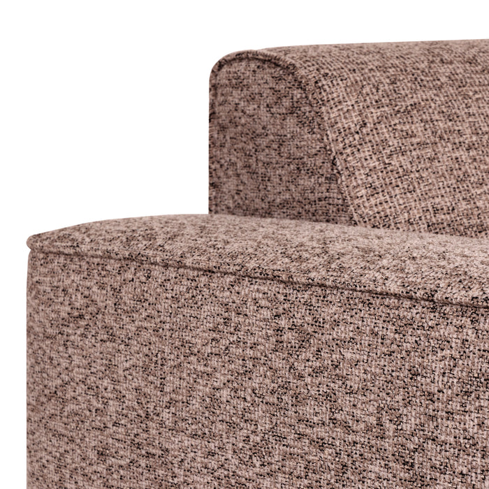 by fonQ Loft Hoekbank met Chaise Longue Links - Chenille Melange - Blush