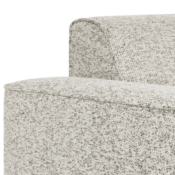 by fonQ Loft Hoekbank met Chaise Longue Links - Chenille Melange - Ecru