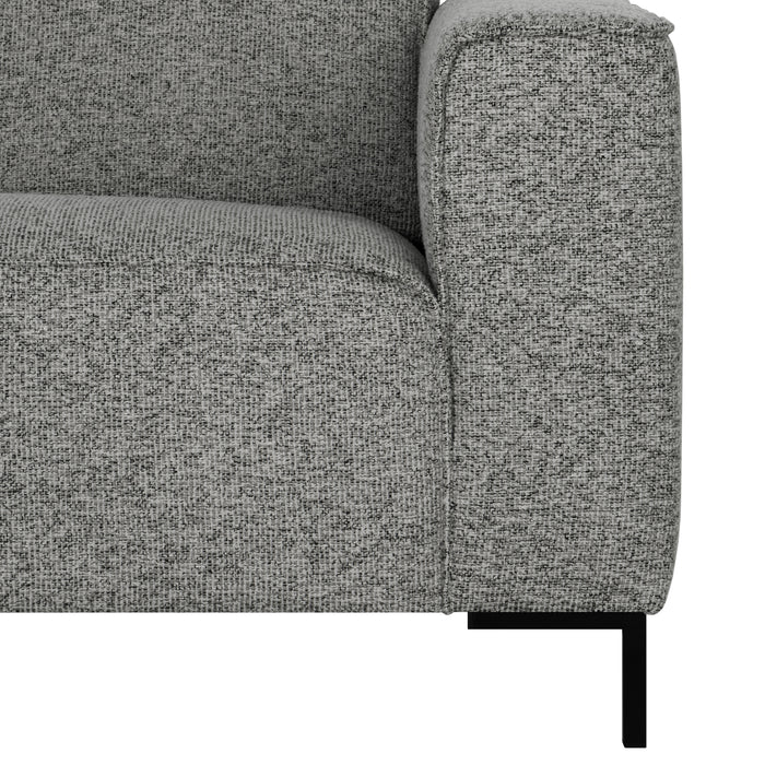 by fonQ Loft Hoekbank met Chaise Longue Links - Chenille Melange - Steengrijs