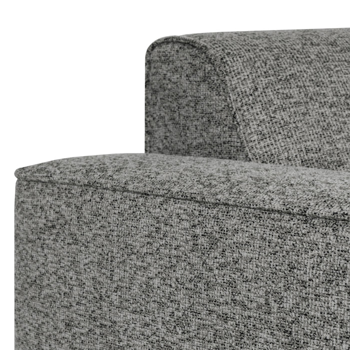 by fonQ Loft Hoekbank met Chaise Longue Links - Chenille Melange - Steengrijs