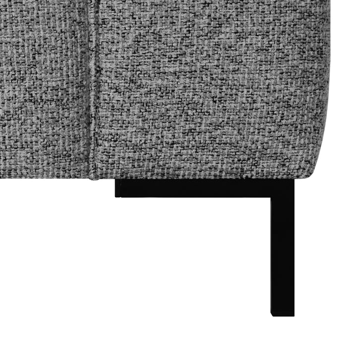 by fonQ Loft Hoekbank met Chaise Longue Links - Chenille Melange - Steengrijs