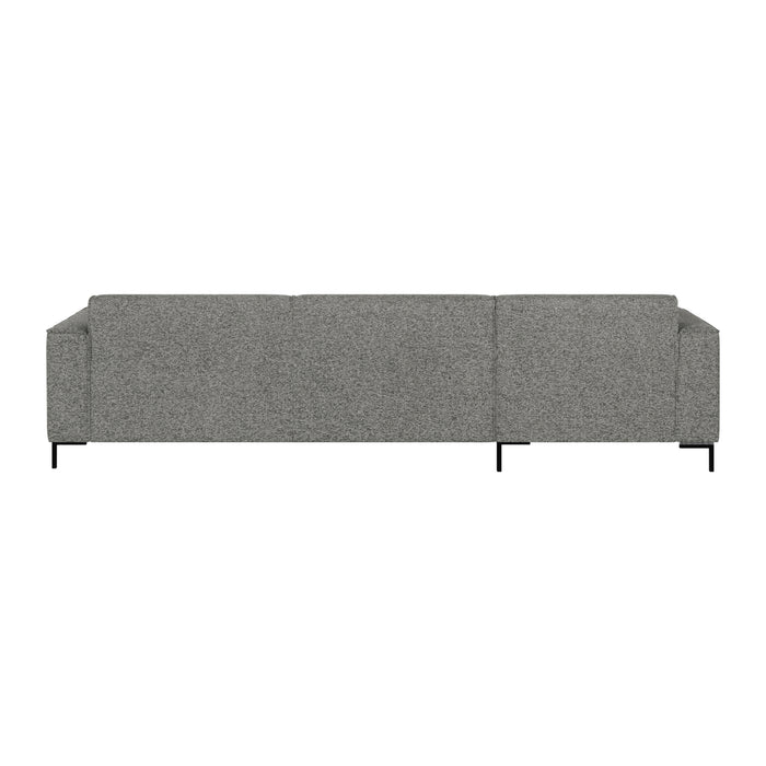 by fonQ Loft Hoekbank met Chaise Longue Links - Chenille Melange - Steengrijs