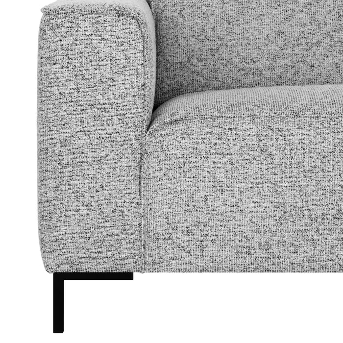 by fonQ Loft Hoekbank met Chaise Longue Rechts - Chenille Melange - Grijs