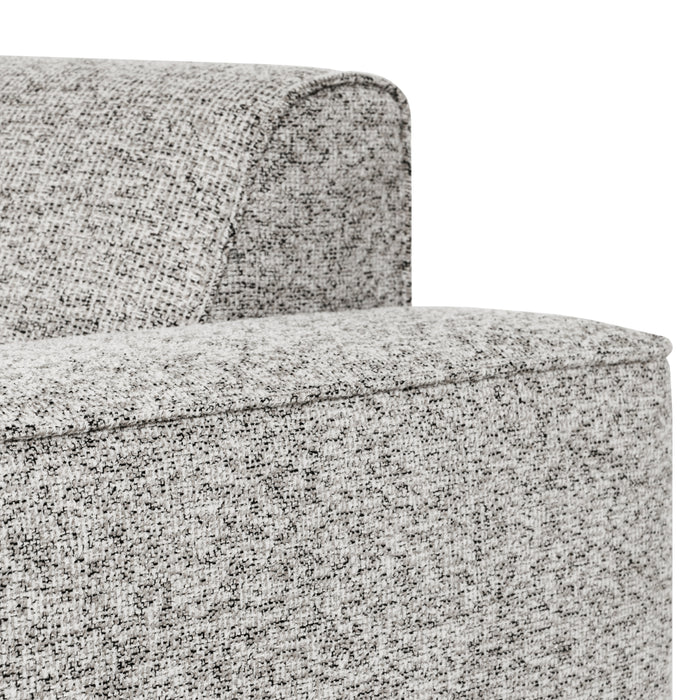 by fonQ Loft Hoekbank met Chaise Longue Rechts - Chenille Melange - Grijs