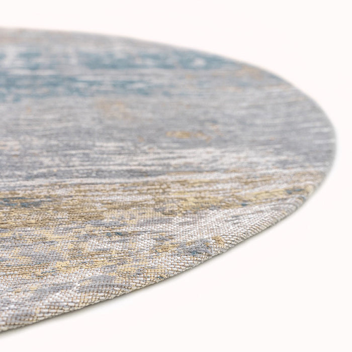 Louis de Poortere Streaks Vloerkleed Ø 140 cm - Long Island Blue