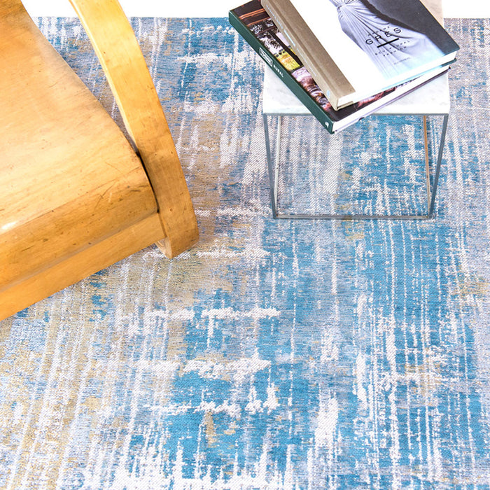 Louis de Poortere Streaks Vloerkleed Ø 140 cm - Long Island Blue