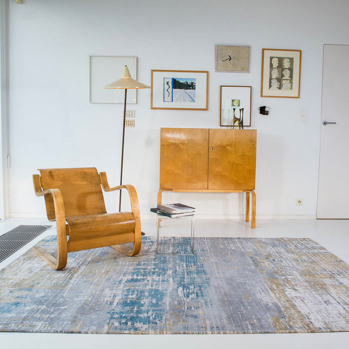 Louis de Poortere Streaks Vloerkleed 140 x 200 cm - Long Island Blue