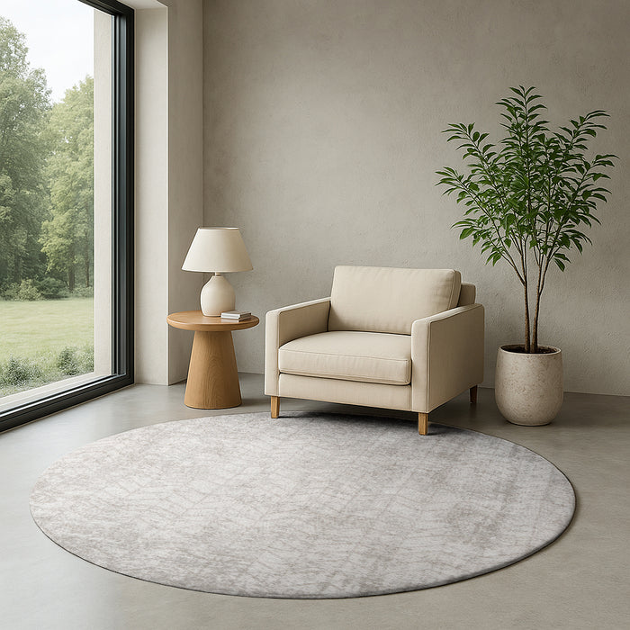 Louis de Poortere Jacob's Ladder Vloerkleed Ø 140 cm - White Plains