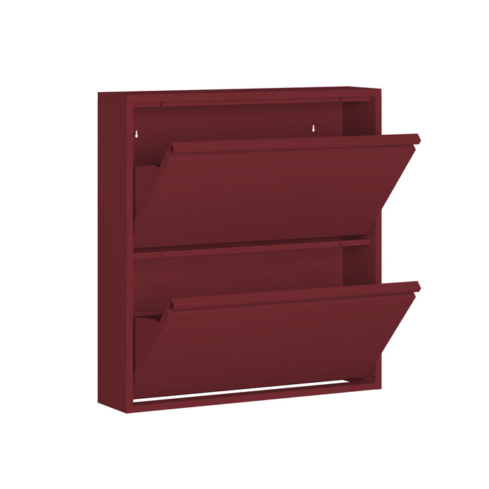 by fonQ Klip Schoenenkast - 2 Vakken - Bordeaux