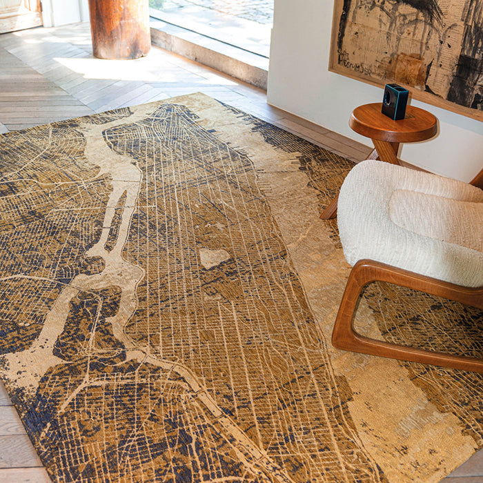 Louis de Poortere Cities Vloerkleed 140 x 200 cm - Gatsby Gold