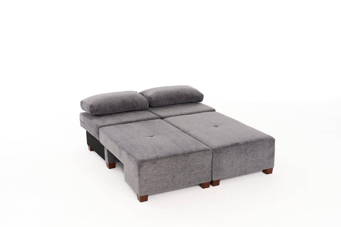 Kalune Design 3-zitsslaapbank Perenna chenille