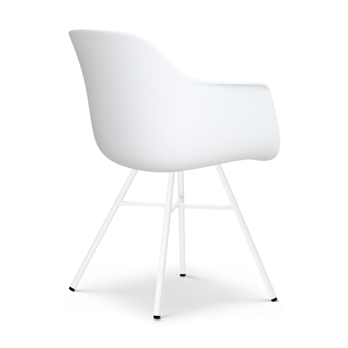 Nolon Noa-Puk Kunststof Tuinstoel Wit - Wit Onderstel