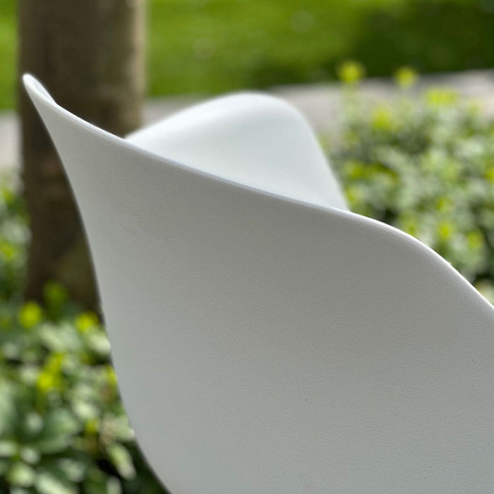 Nolon Noa-Puk Kunststof Tuinstoel Wit - Wit Onderstel