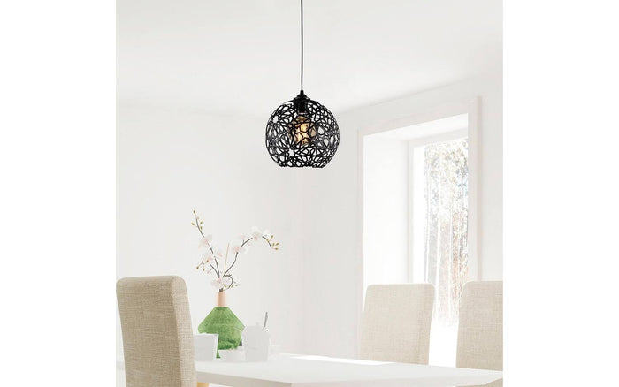 Asir | Kroonluchter | Zwart - 25 x 25 x 119 cm