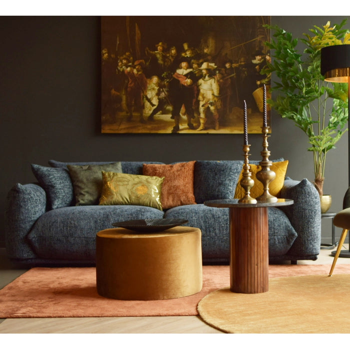 Poef Nola - Textiel - 60x36x60cm (BxHxD)