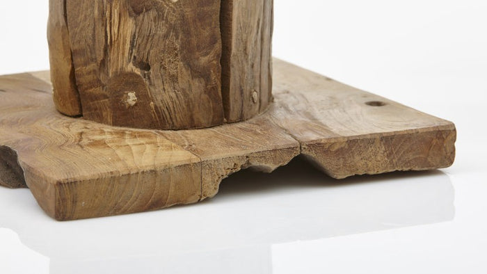 HSM Collection-Tafellamp Rond-25x25x50-Naturel-Teak