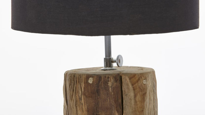 HSM Collection-Tafellamp Rond-25x25x50-Naturel-Teak