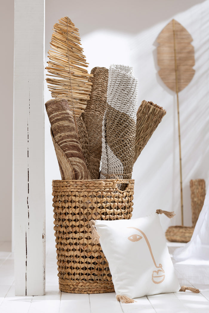 J-Line tapijt Rond - zeegras - wit|naturel - large