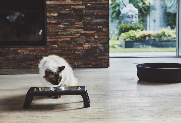 Desco kattenvoerbak aluminium grijs