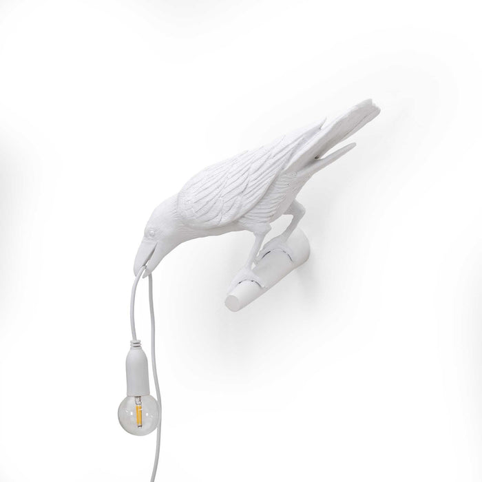 Bird Looking wandlamp links buiten wit