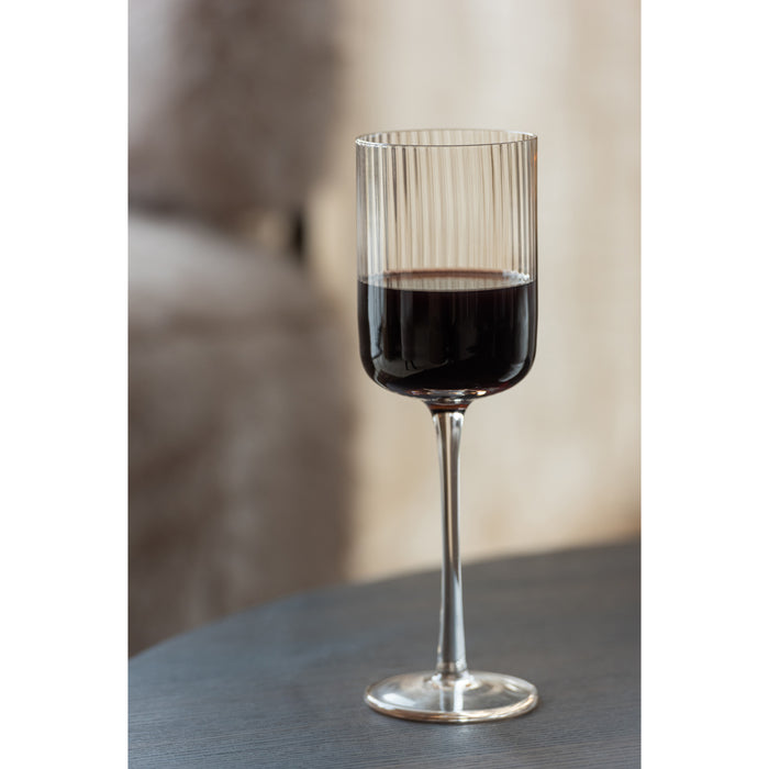 J-Line wijnglas Ralph - glas - oranje|roest - 6 stuks