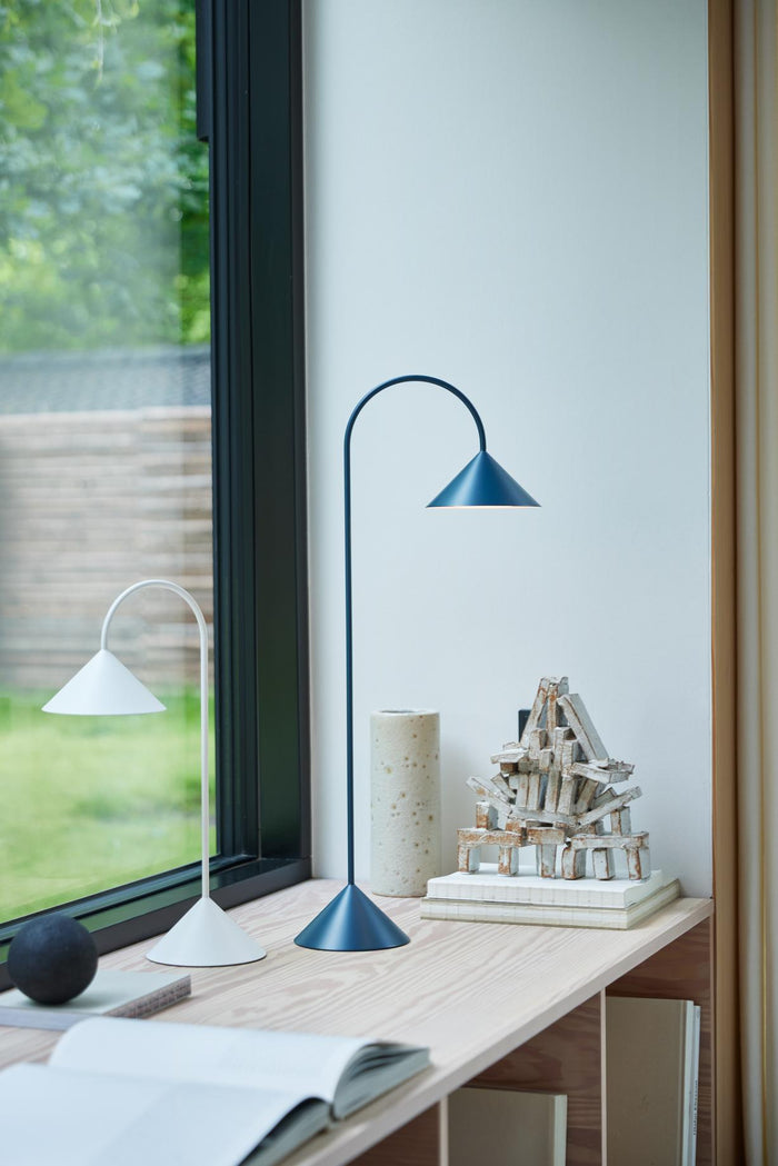 Frandsen Grasp tafellamp H47 LED oplaadbaar matt petroleum