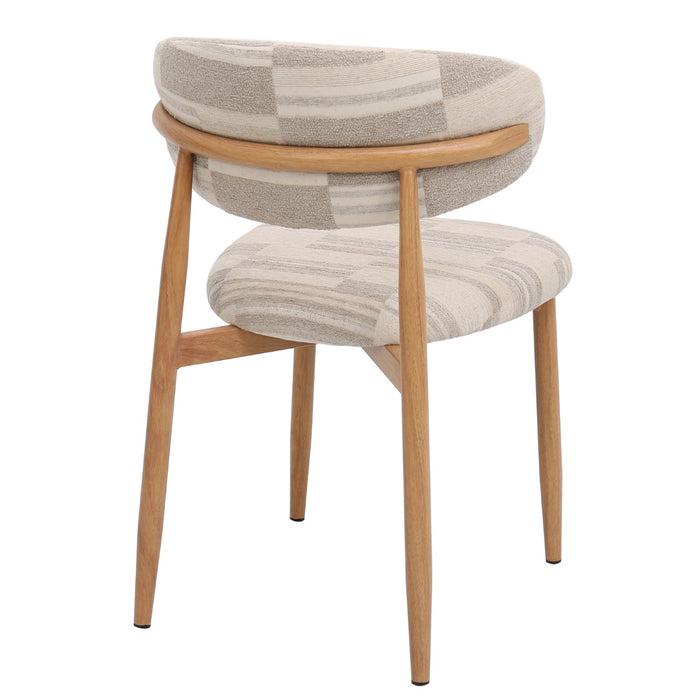 DÉJA Living - Eetkamerstoel Greige|Naturel - Skara - Set van 2