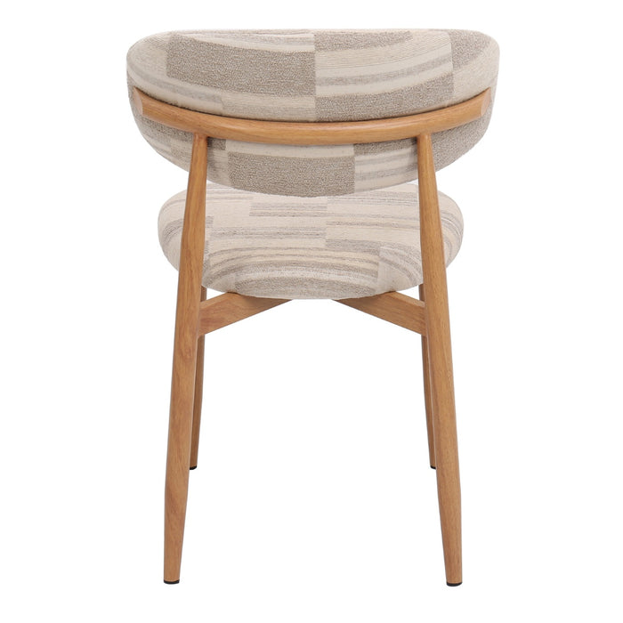 DÉJA Living - Eetkamerstoel Greige|Naturel - Skara - Set van 2